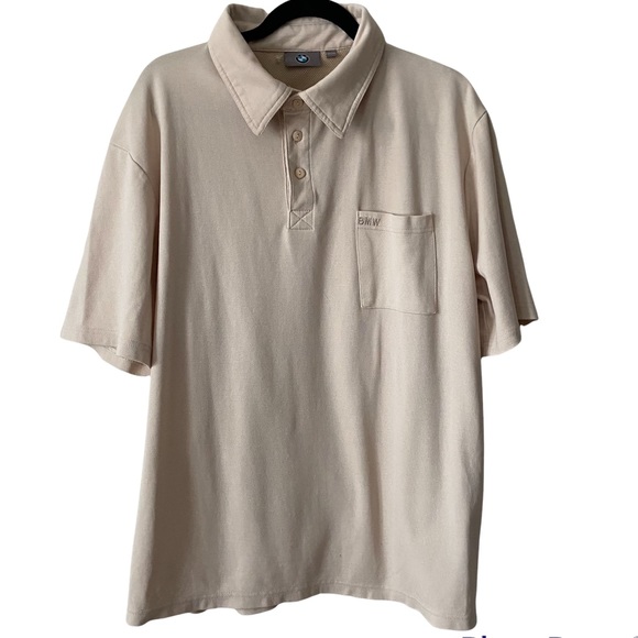 Men’s Beige BMW Polo Shirt 2XL - Picture 1 of 8